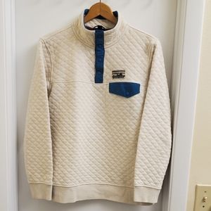 Patagonia Cream and Blue Quilted Jacket